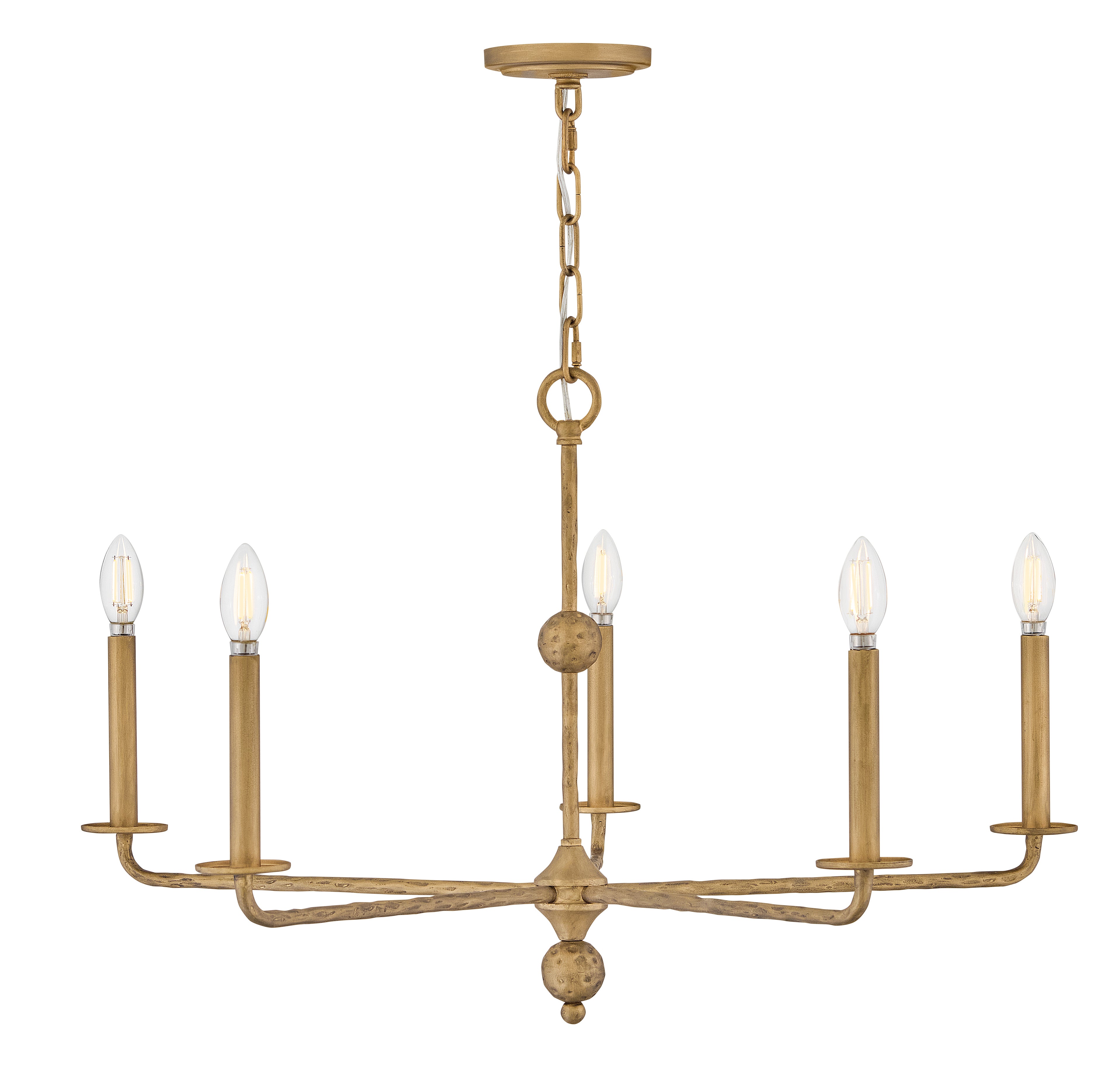Anzel Chandelier in Burnished Gold