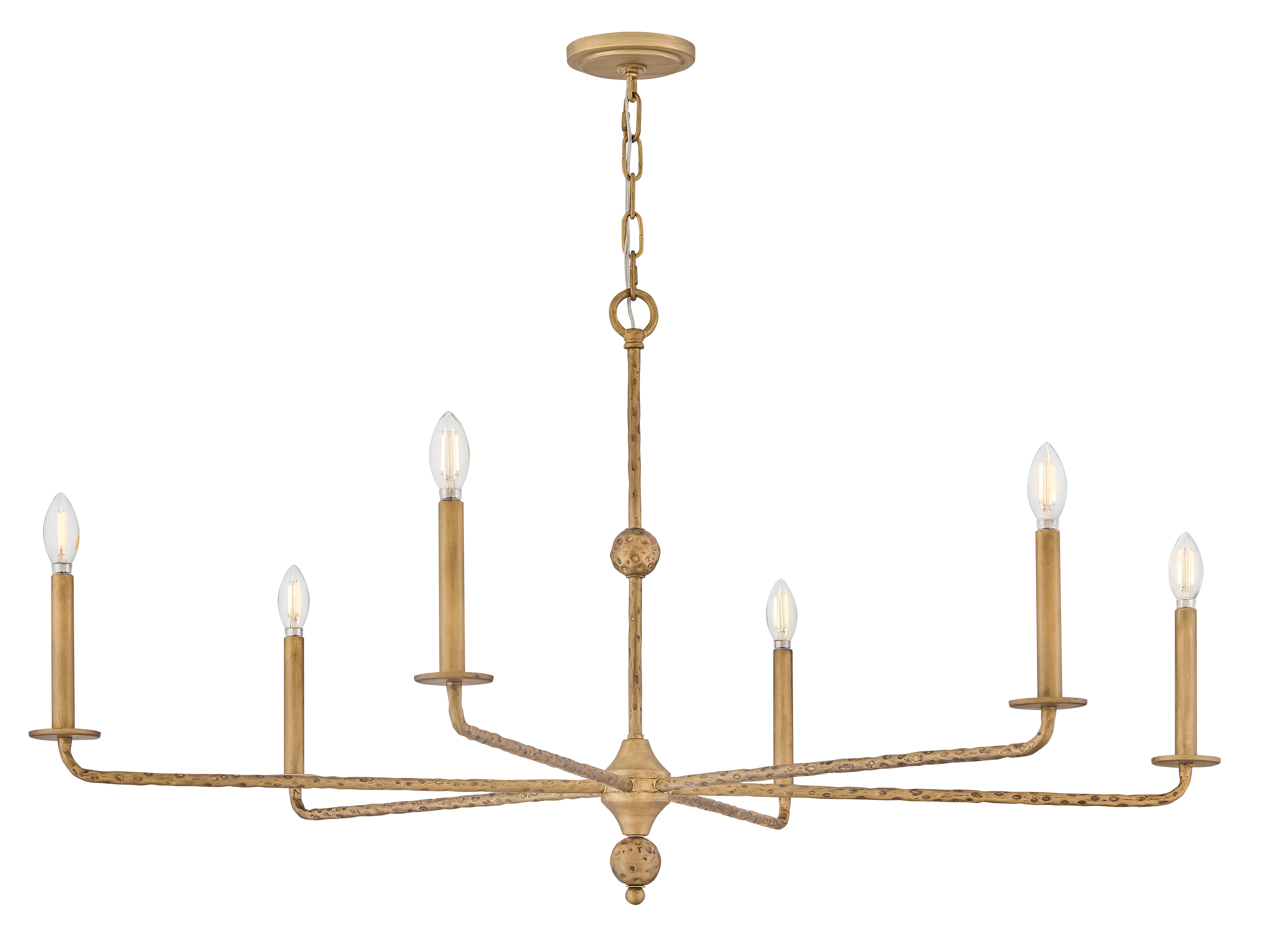 Anzel Chandelier in Burnished Gold