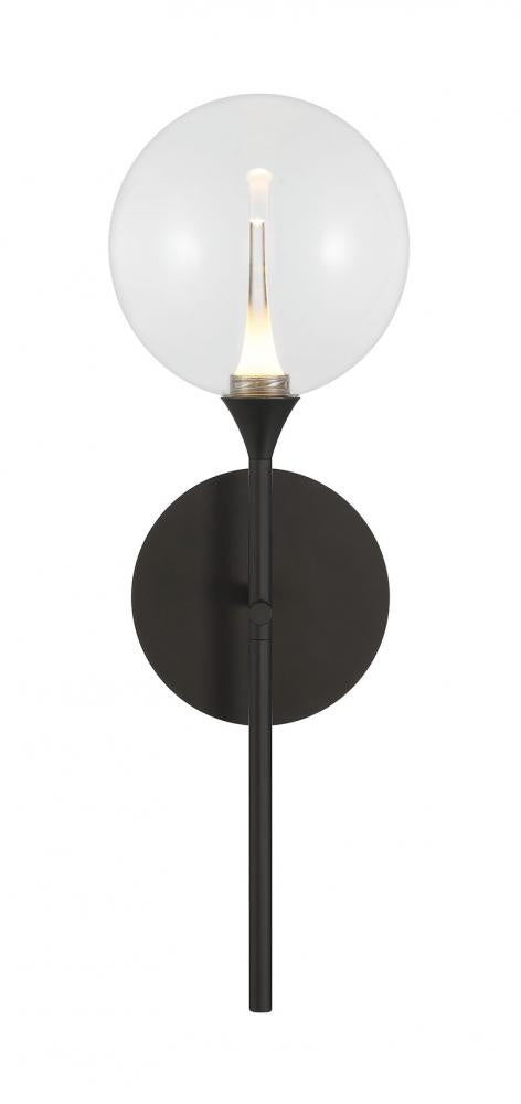 Iissa-Wall Sconce-19In-BK-CL