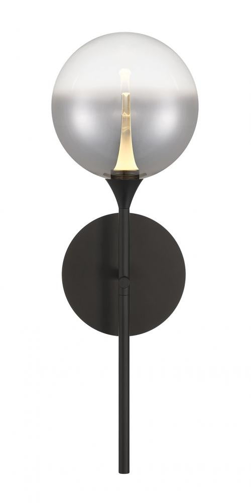 Iissa-Wall Sconce-19In-BK-Sk
