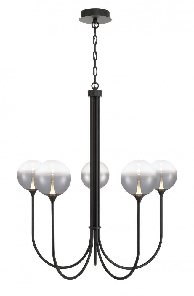Iissa-Chandelier-5Lt-34In-BK-Sk