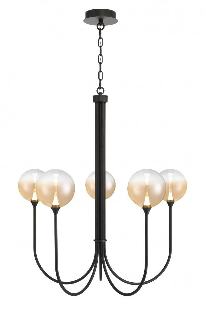 Iissa-Chandelier-5Lt-34In-BK-AM