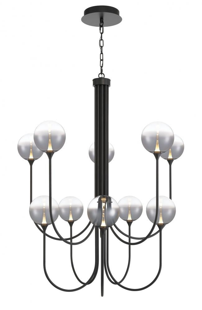 Iissa-Chandelier-10Lt-40In-BK-Sk