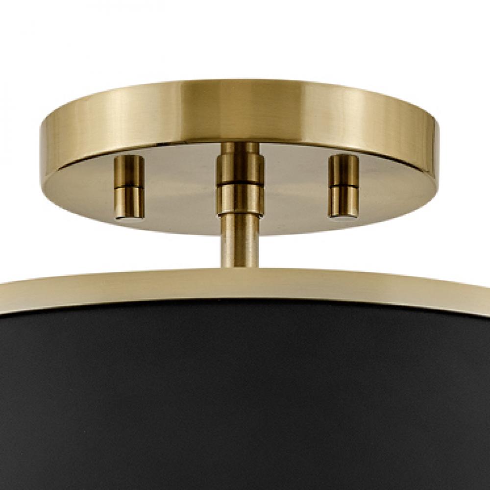 Medium Semi-Flush Mount - Brass