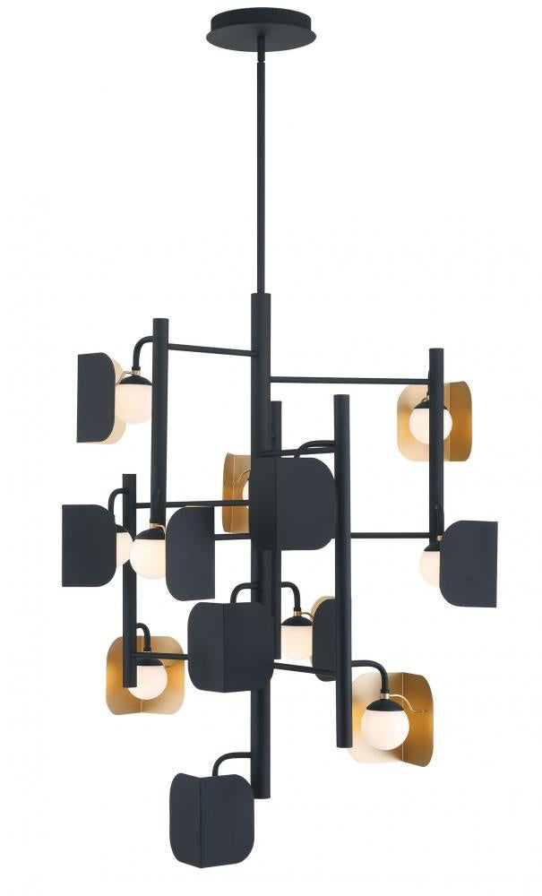 Cornice-Chandelier-12Lt-42In-Gbm-Wh