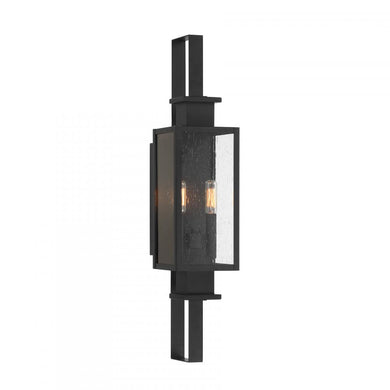 Ascott 2-Light Outdoor Wall Lantern in Matte Black