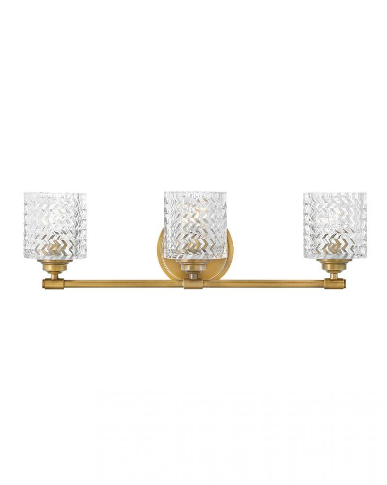 Medium Three Light Vanity - Brass