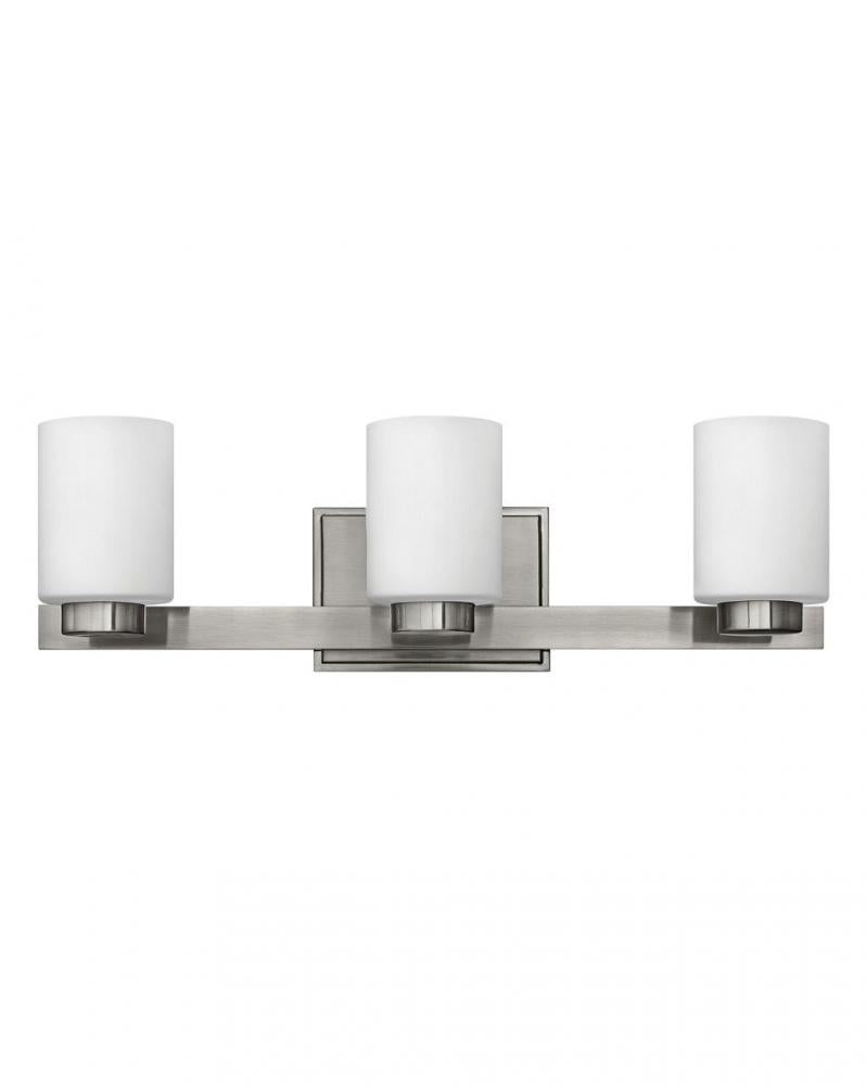 Medium Three Light Vanity - Nickel