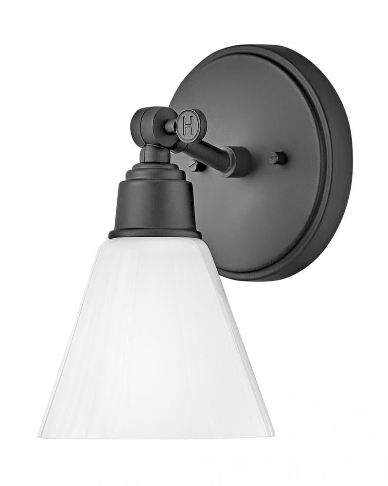 Medium Adjustable Single Light Vanity - Black