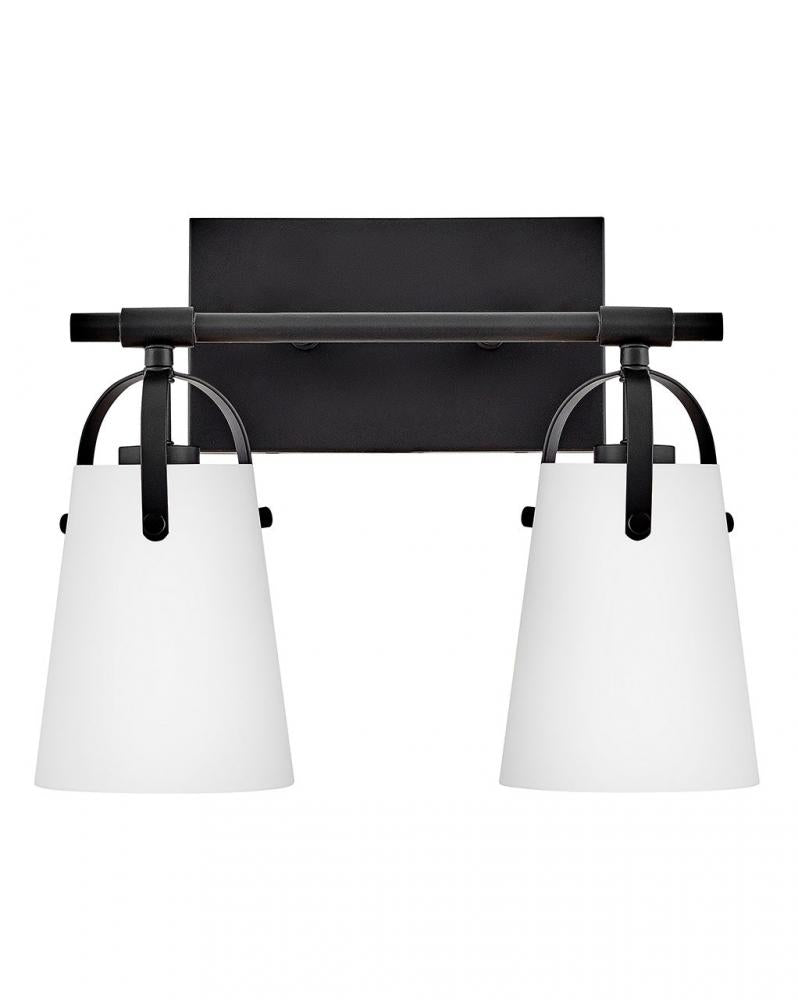 Small Two Light Vanity - Black