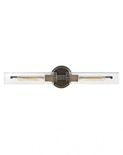 Large Two Light Vanity Black