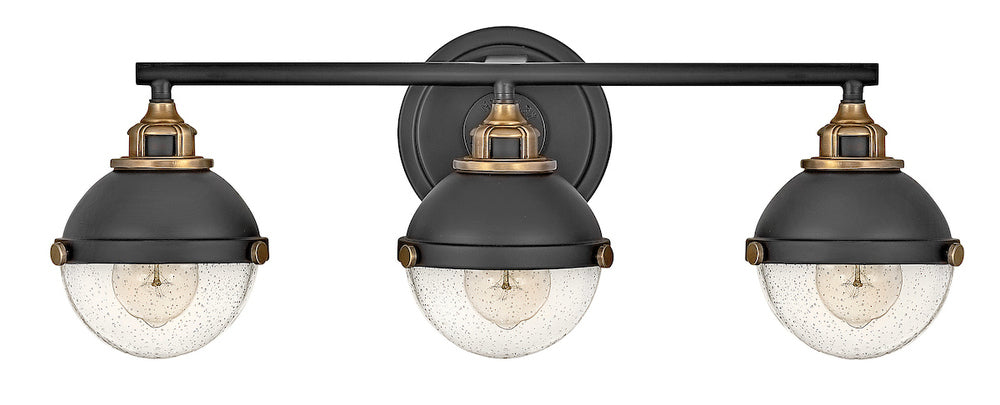 Medium Three Light Vanity - Black