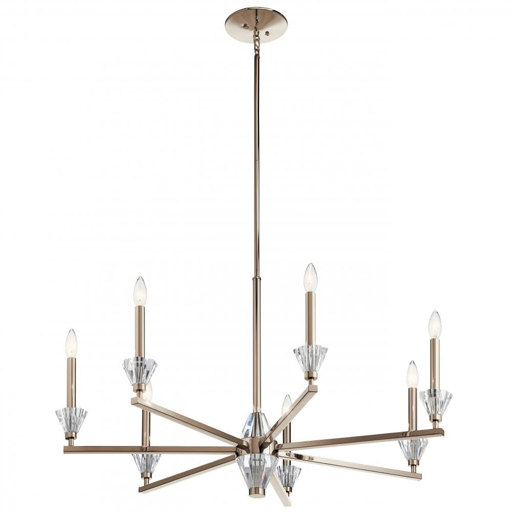 Calyssa??7 Light Chandelier Polished Nickel