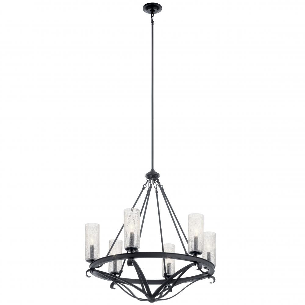 Krysia?????6 Light Chandelier Black