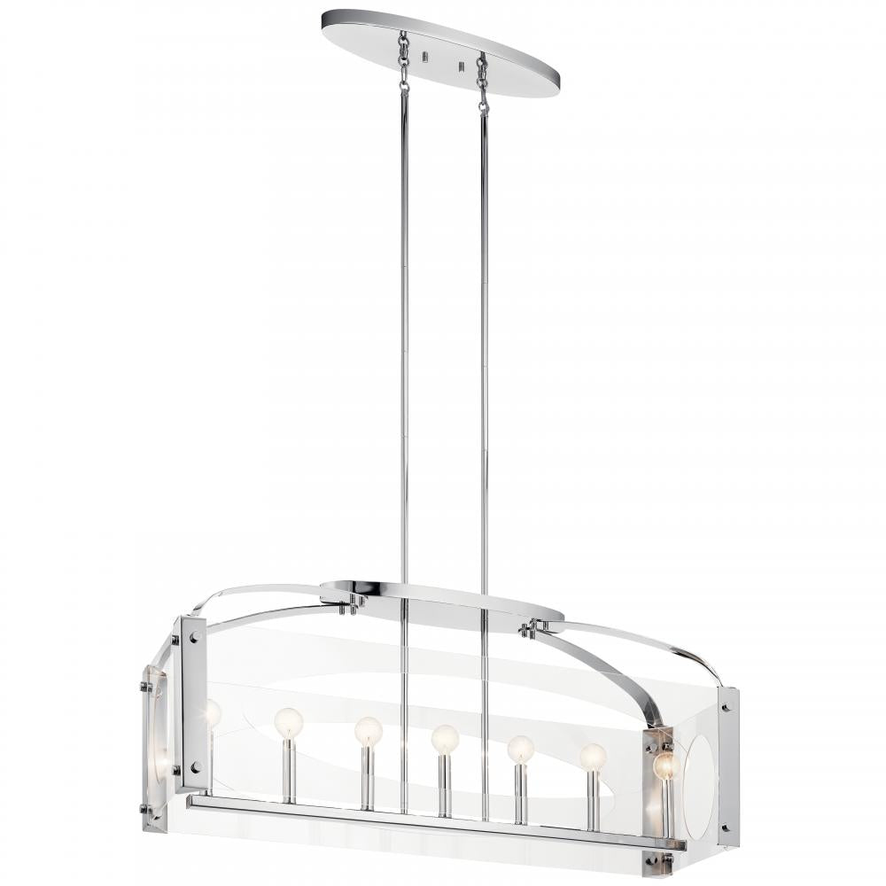 Pytel?????7 Light Linear Chandelier Chrome