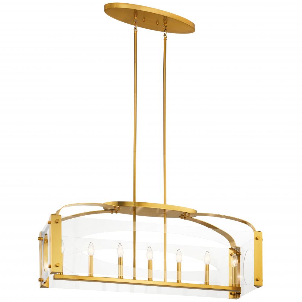 Pytel?????7 Light Linear Chandelier Fox Gold