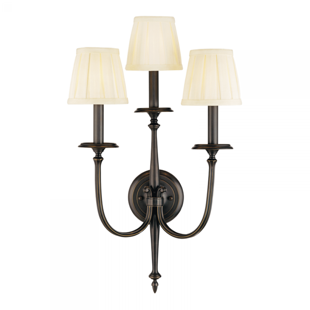 3 LIGHT WALL SCONCE
