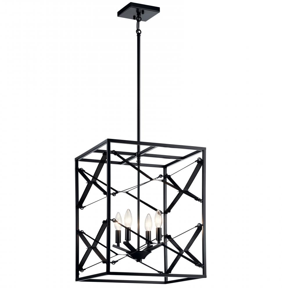 Sevan?????4 Light Foyer Pendant Black