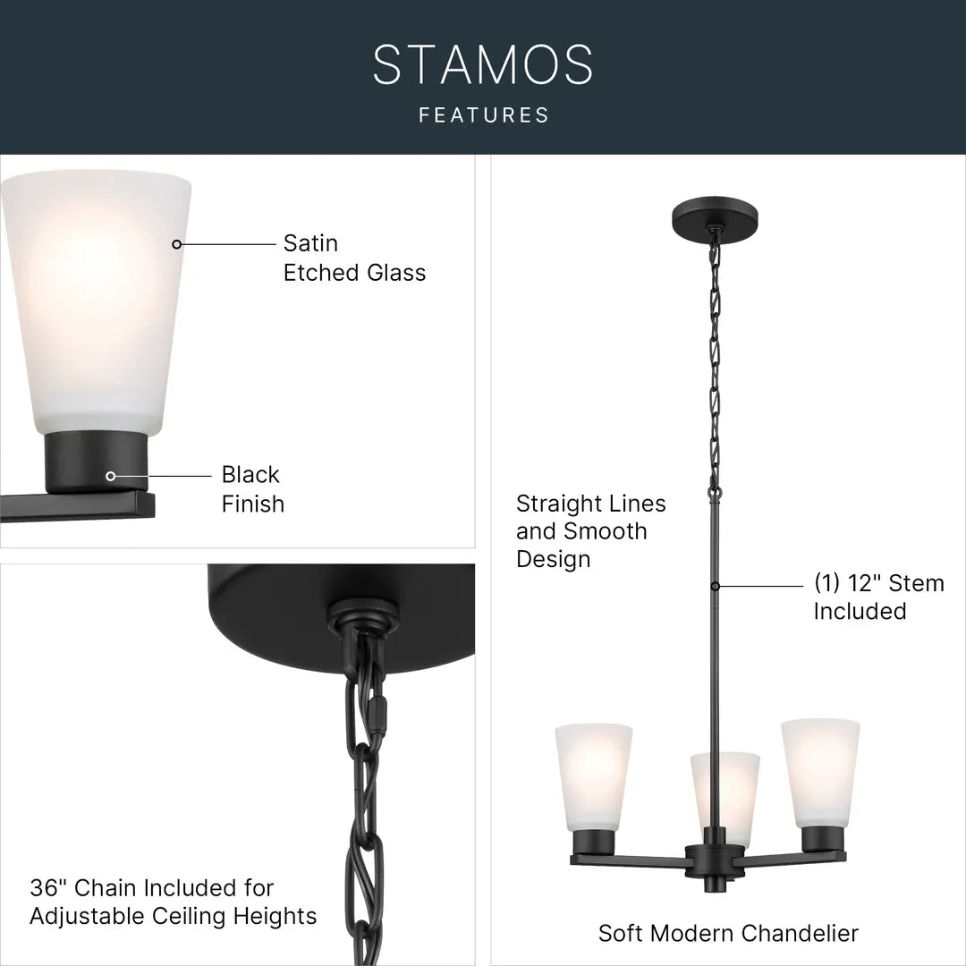 Stamos 3 Light Chandelier