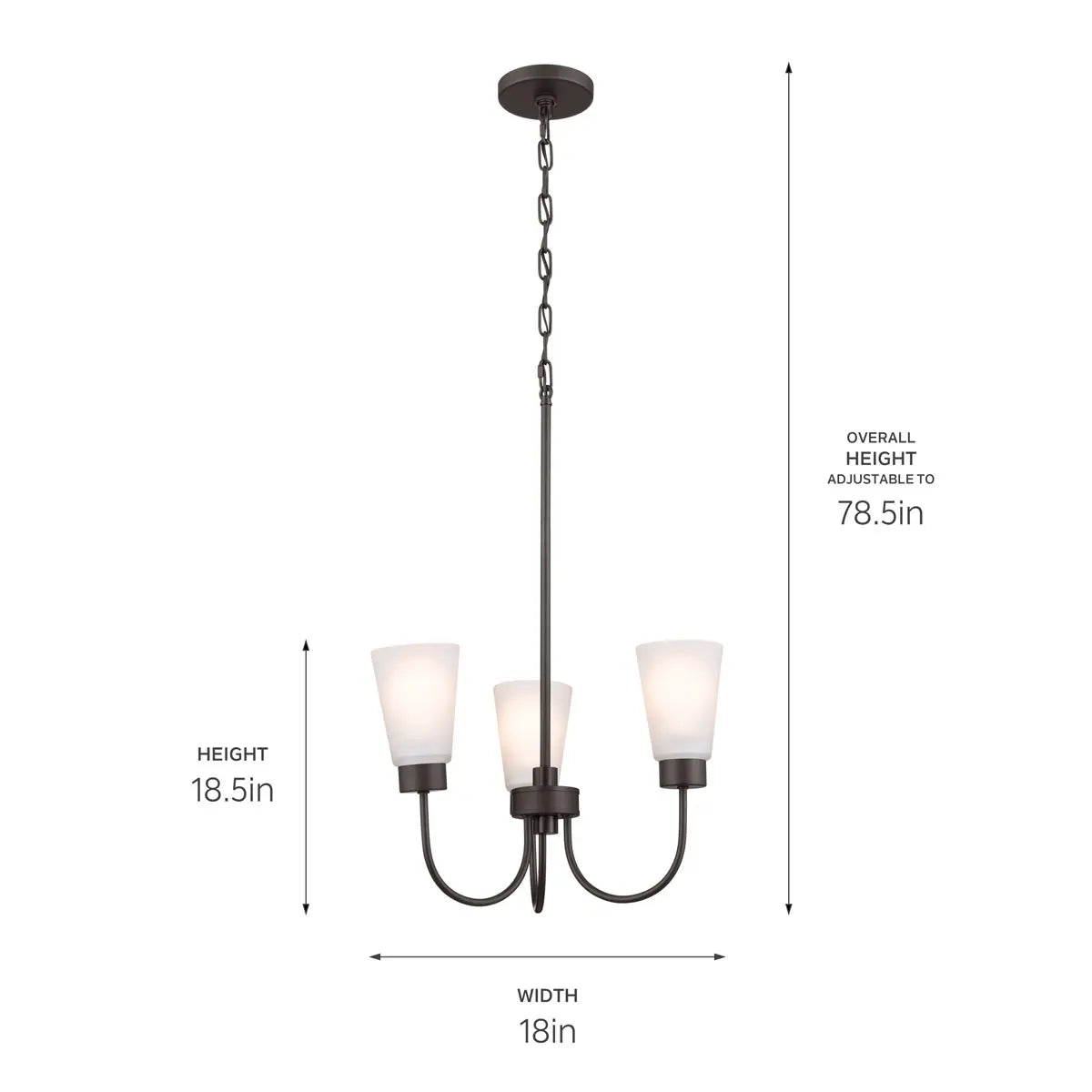 Erma 3 Light Chandelier