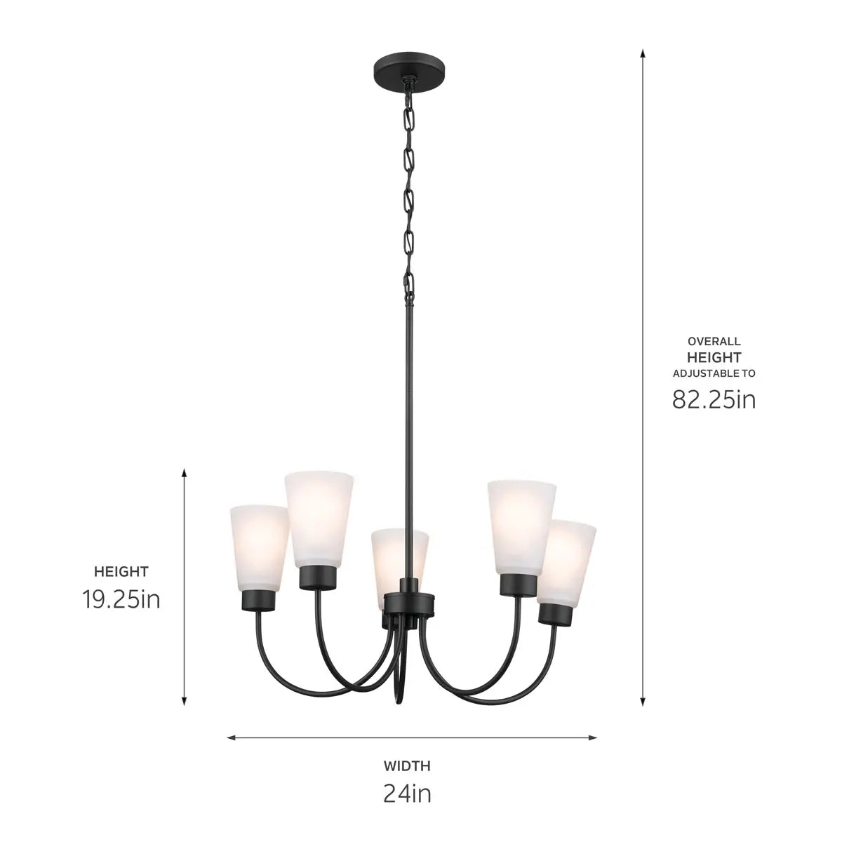Erma 5 Light Chandelier (3 Finishes)