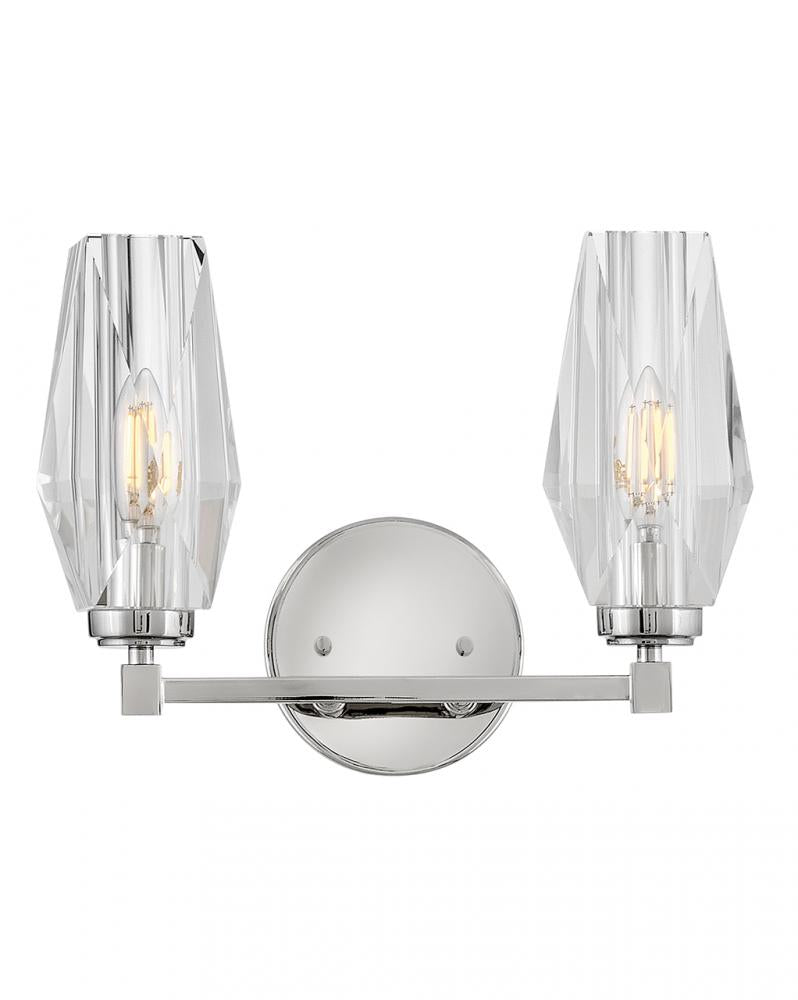 Small Two Light Vanity - Nickel