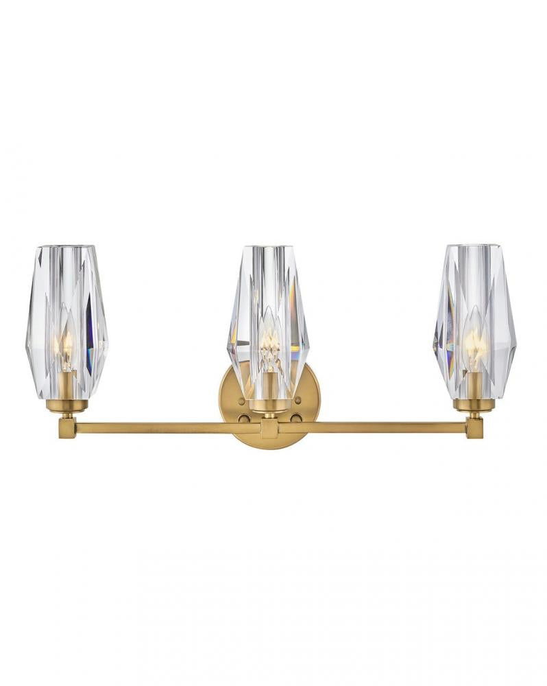 Medium Three Light Vanity - Brass
