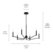 Load image into Gallery viewer, Malene 7 Light Chandelier (3 Finishes)
