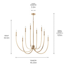 Load image into Gallery viewer, Malene 8 Light Chandelier (3 Finishes)
