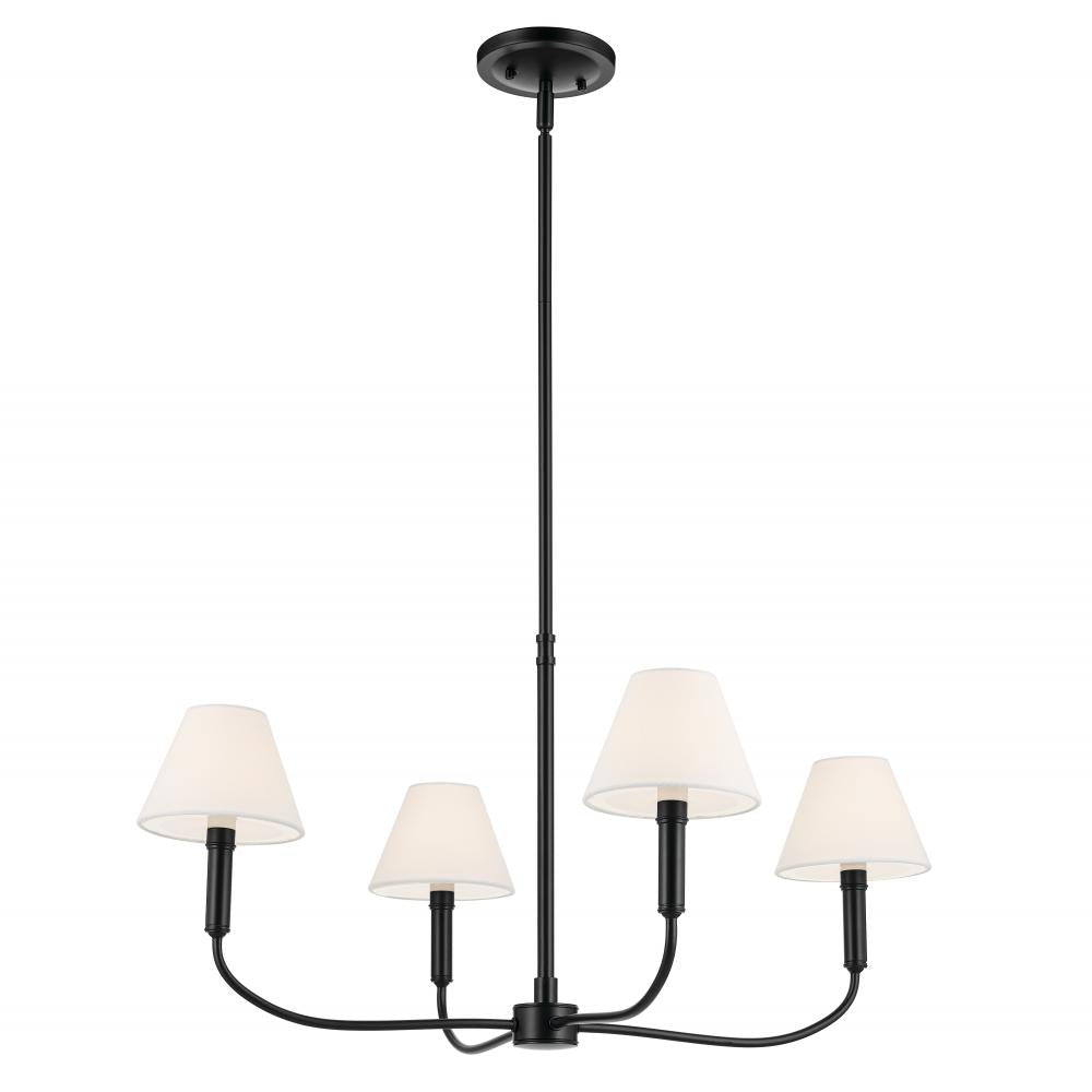 Eadie 30.75 Inch 4 Light Chandelier in Black