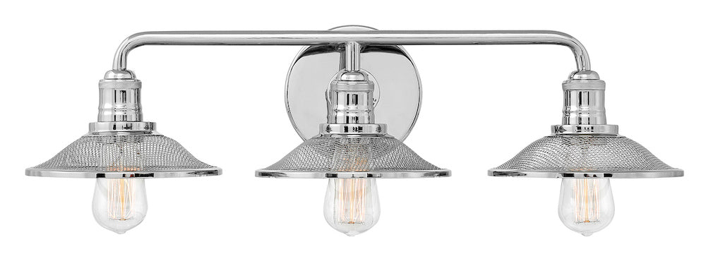 Medium Three Light Vanity - Polished Nickel