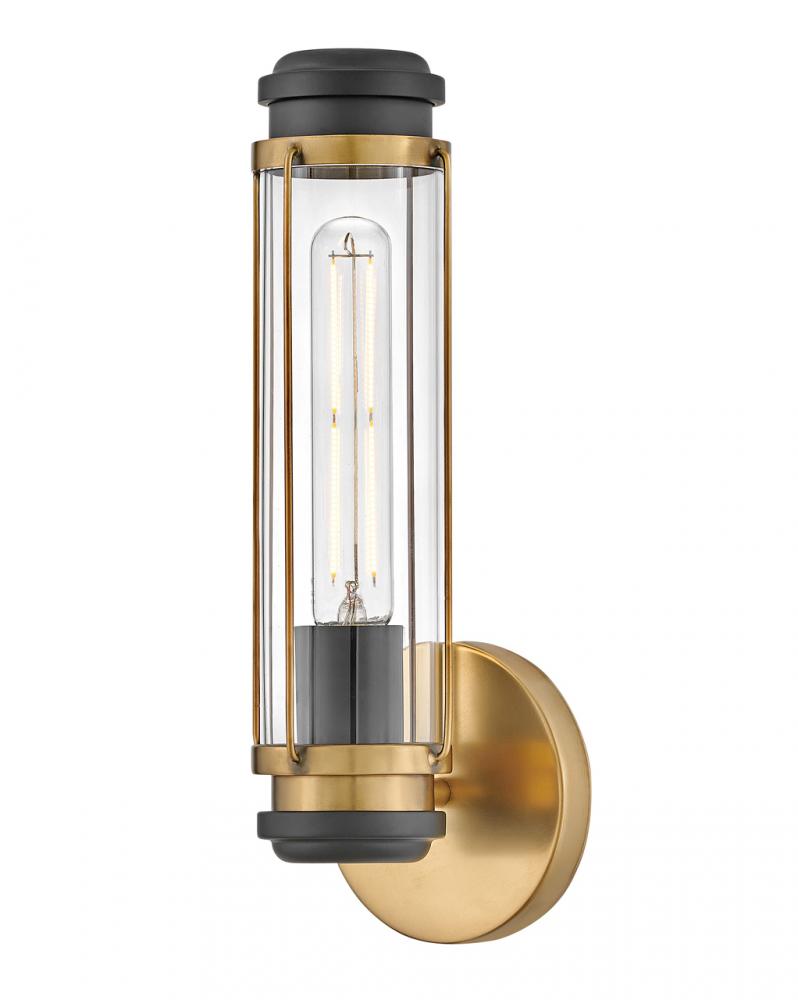 Medium Single Light Vanity - Brass