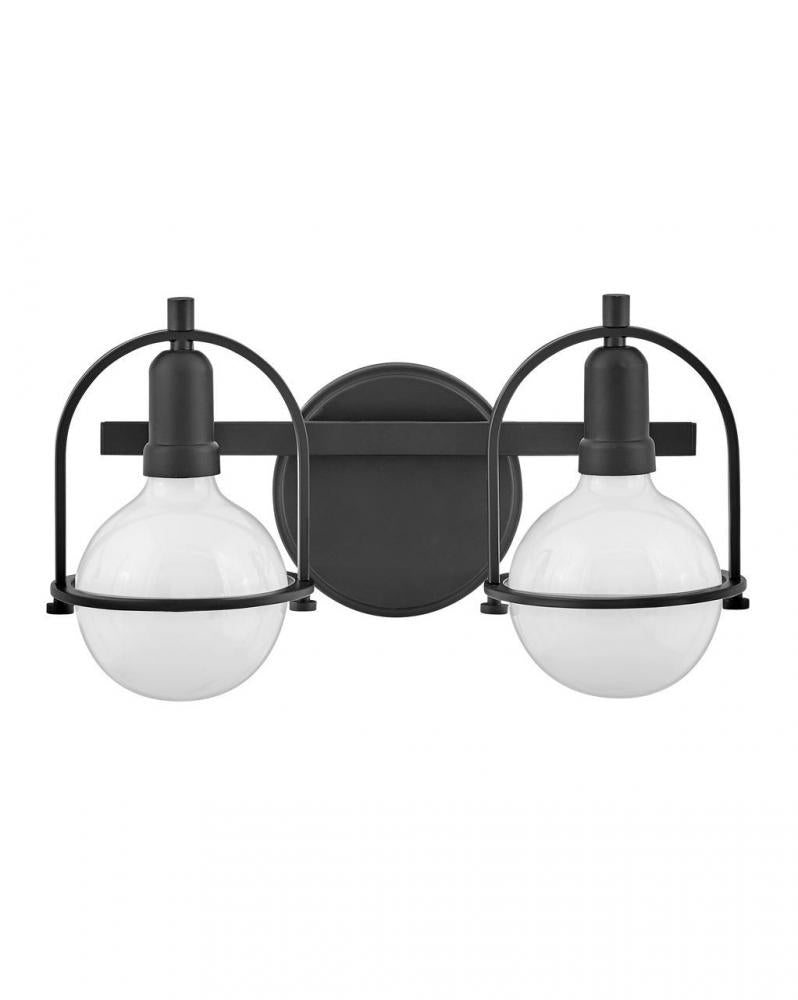 Small Two Light Vanity - Black
