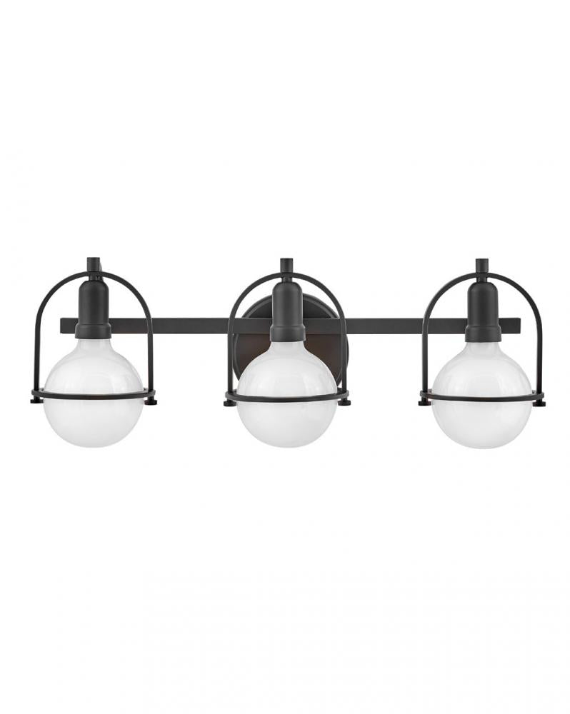 Medium Three Light Vanity - Black
