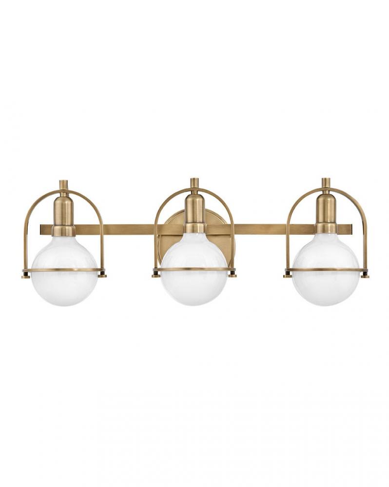 Medium Three Light Vanity - Brass