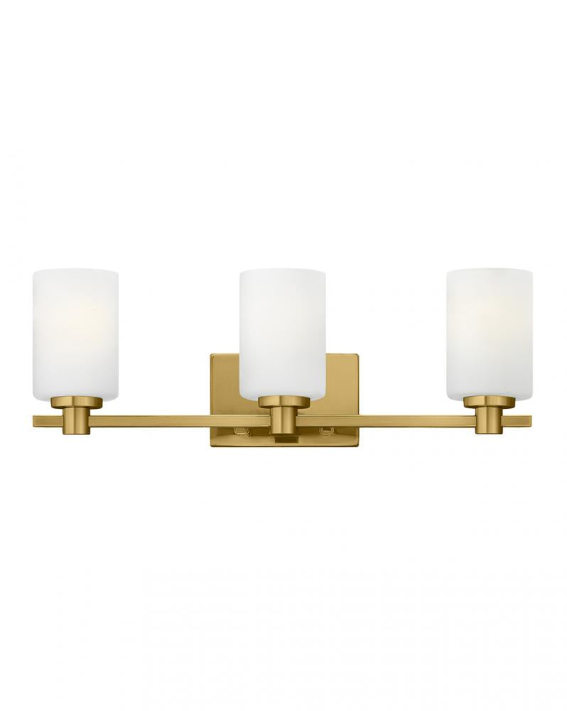 Medium Three Light Vanity - Brass