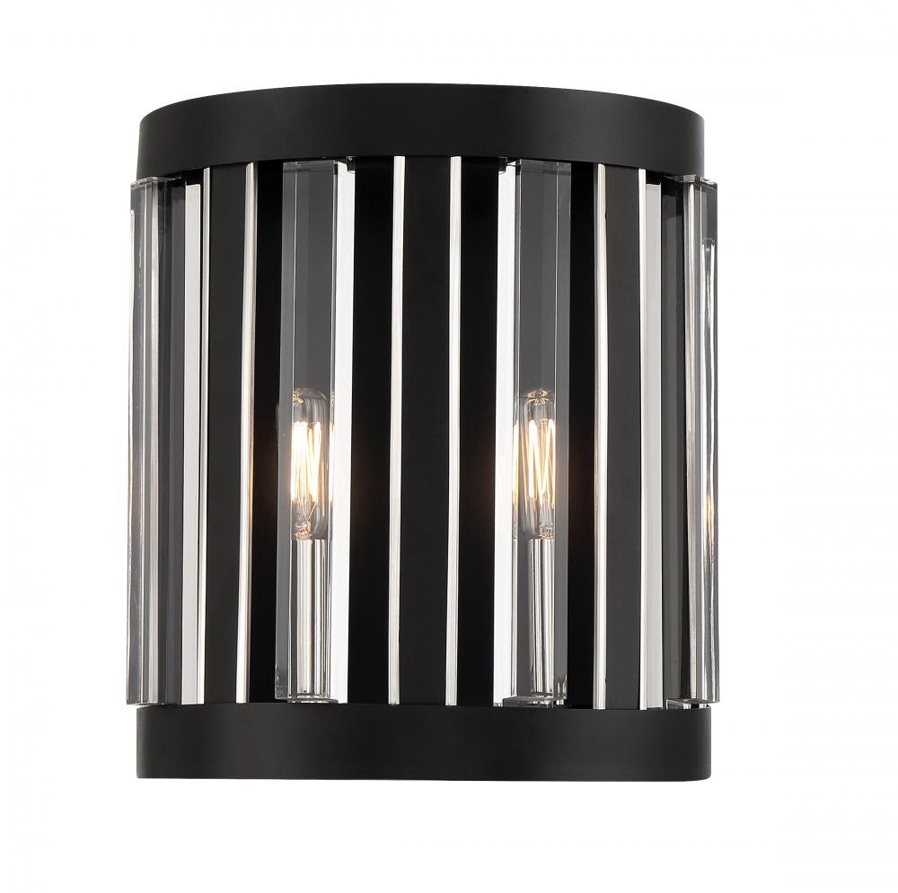 Majestic Splendor - 2 Light Wall Sconce Fixture in Metal