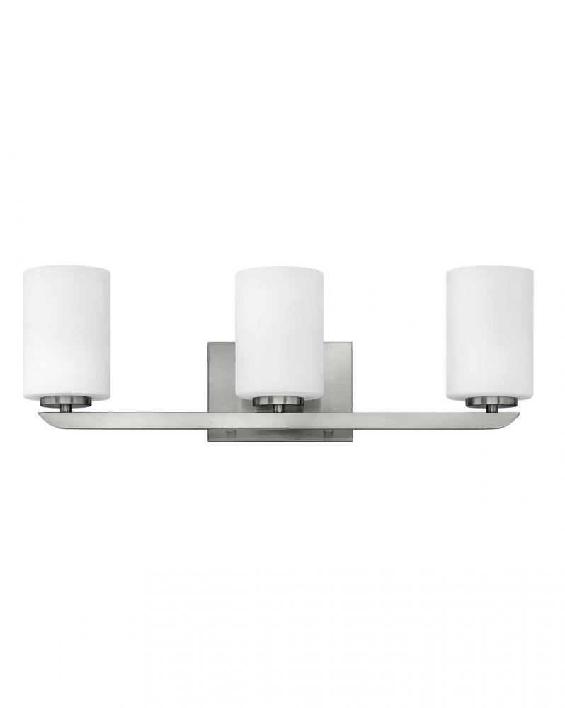 Medium Three Light Vanity - Brushed Nickel