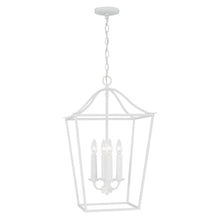 Load image into Gallery viewer, 4-Light Foyer Pendant Lantern in Textured White
