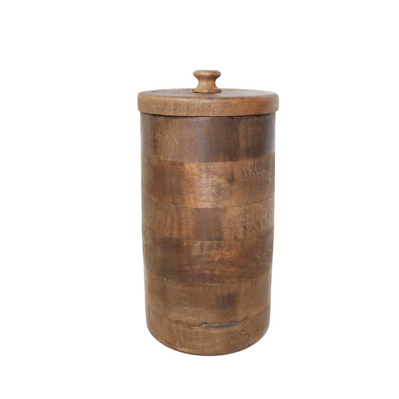 Wooden Jar With Lid - by koppers