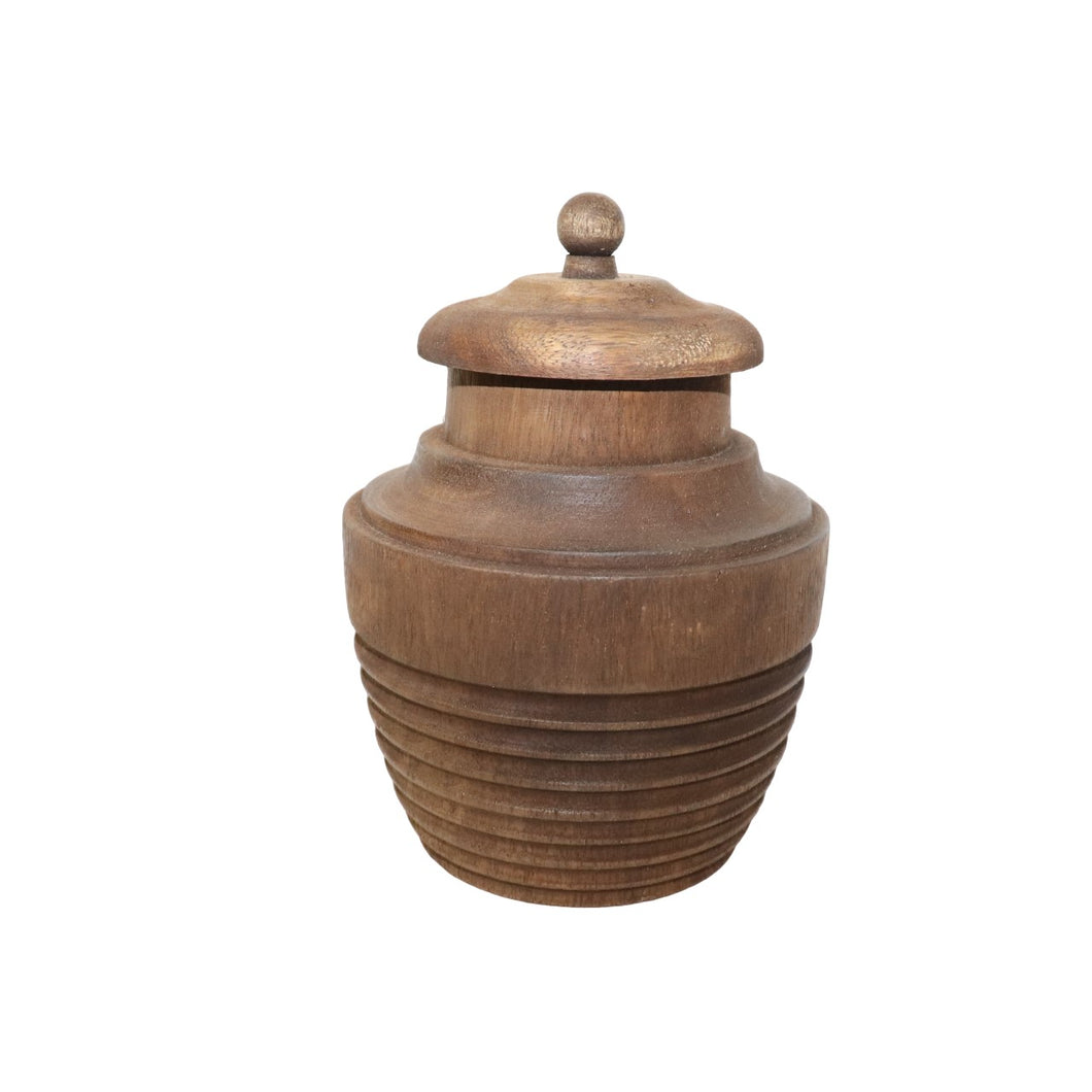 Wooden Jar With Lid