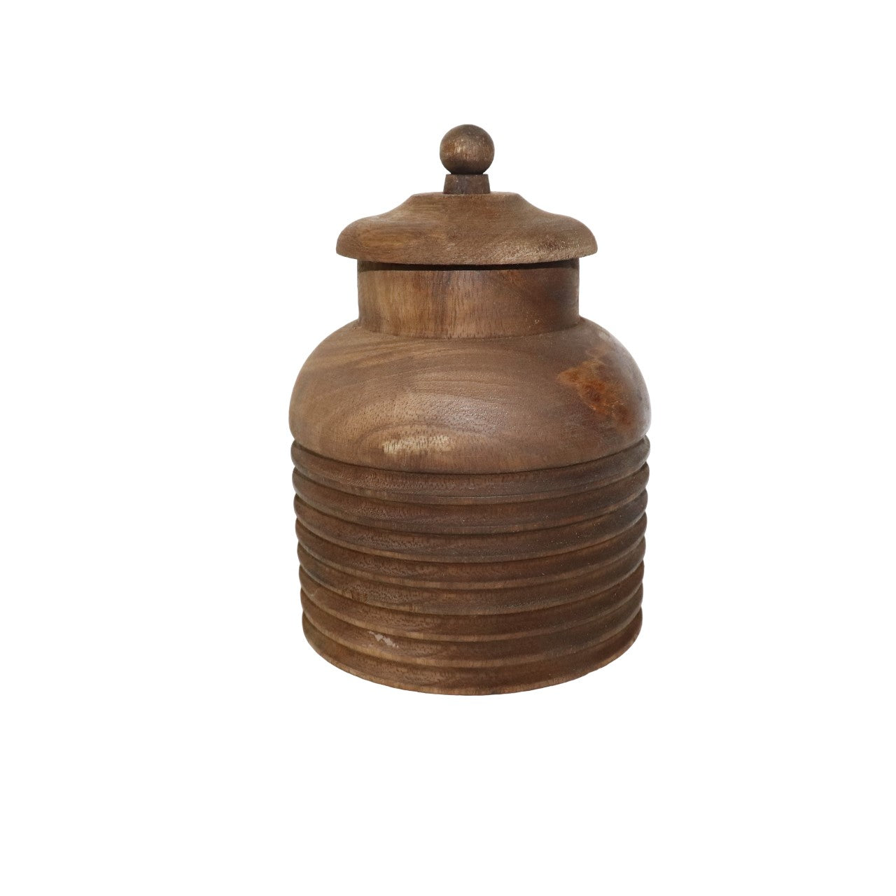 Wooden Jar With Lid - by koppers
