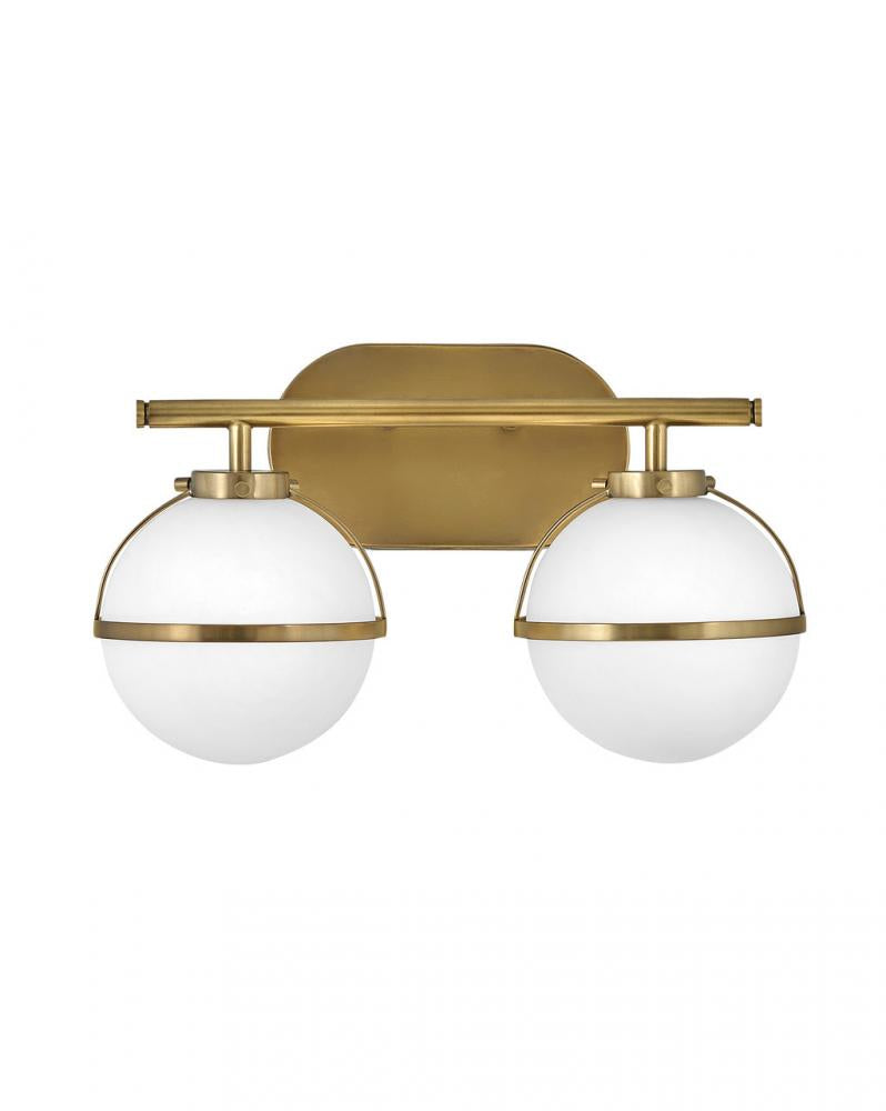 Small Two Light Vanity - Brass