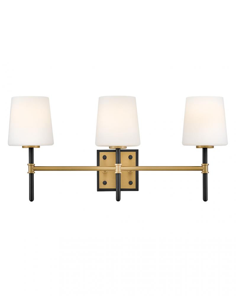 Medium Three Light Vanity - Black