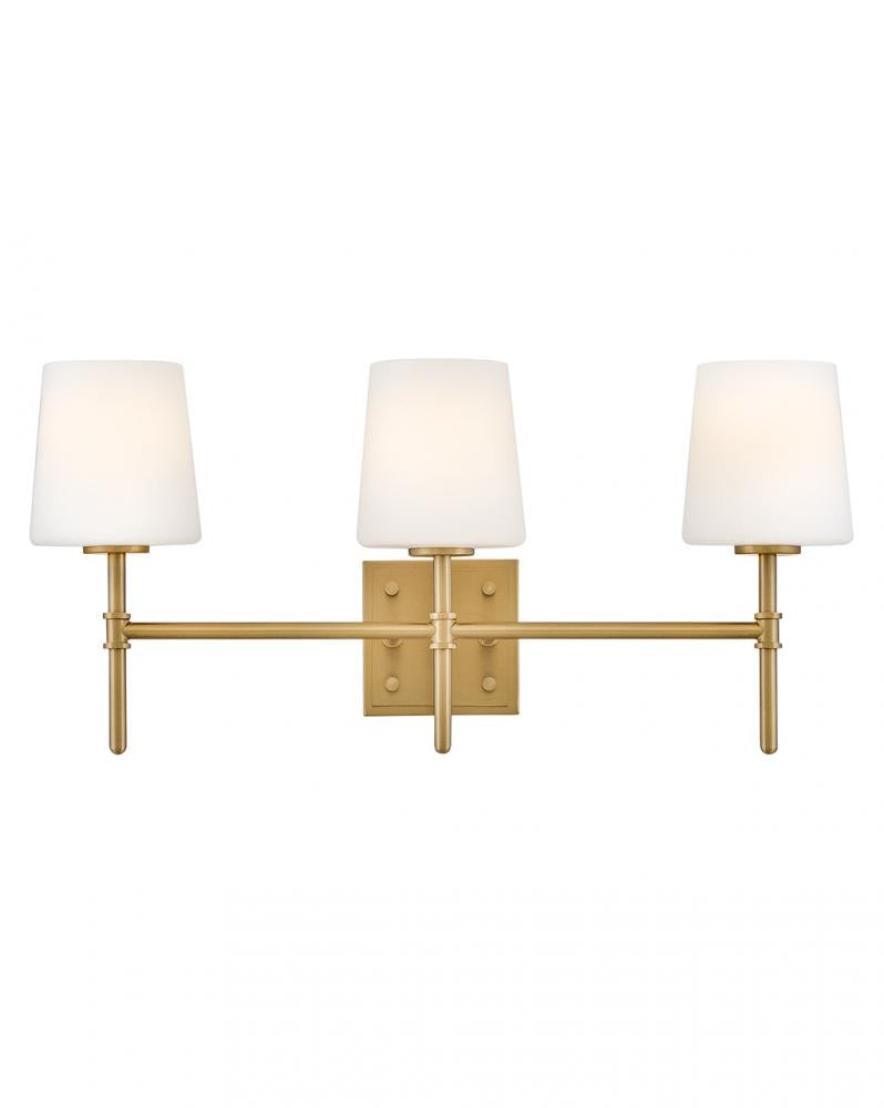 Medium Three Light Vanity - Brass