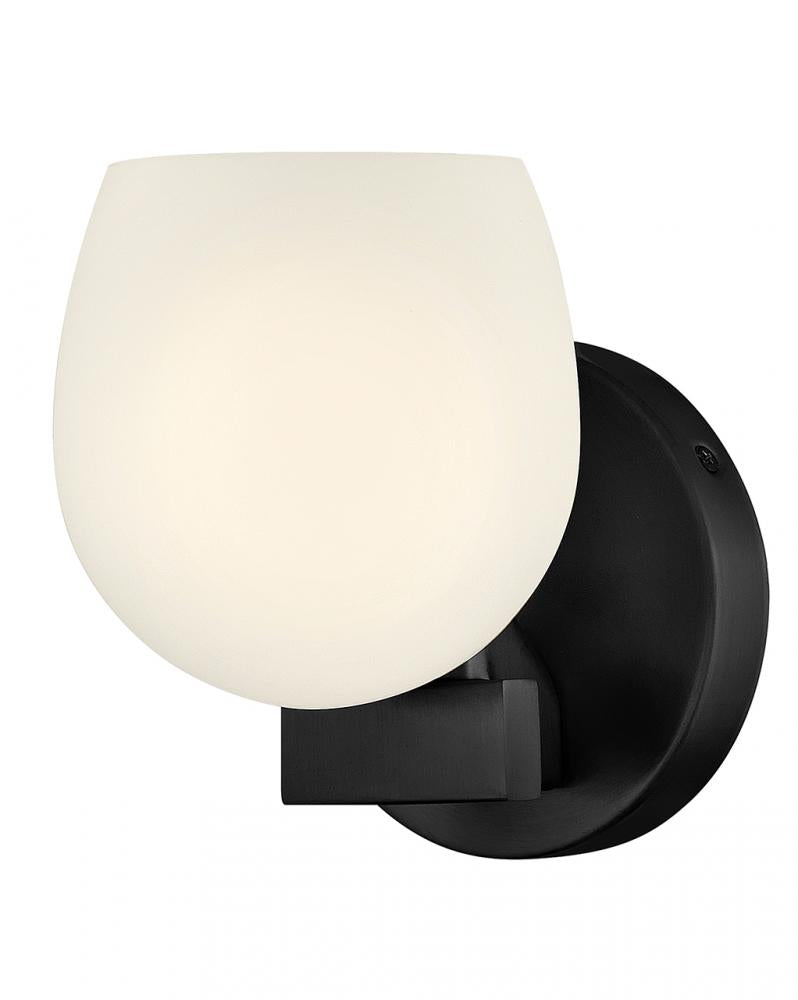 Small Single Light Sconce - Black