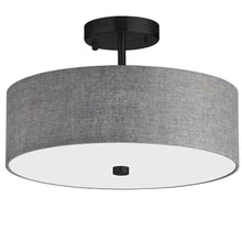 Load image into Gallery viewer, 3LT Semi-Flush MB w/ Grey Shade
