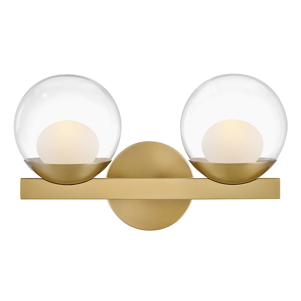 Small Two Light Vanity - Brass