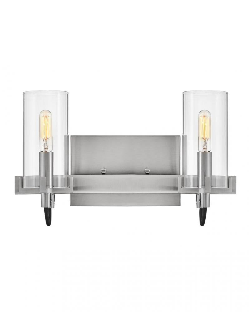 Small Two Light Vanity - Nickel
