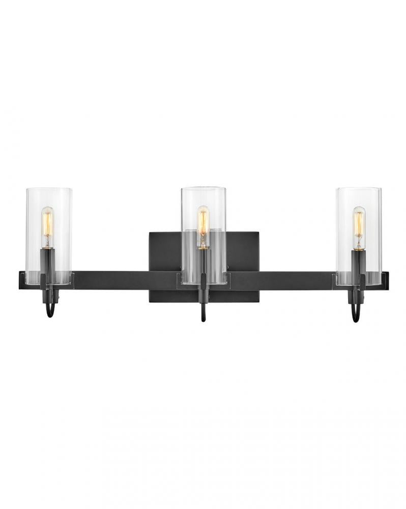 Medium Three Light Vanity - Black